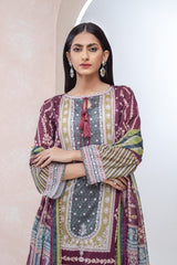 Bonanza Satrangi Red Lawn Suit Ask223p19 Eid Pret 2022