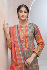 Bonanza Satrangi Gray Lawn Suit Ask223p22 Eid Pret 2022