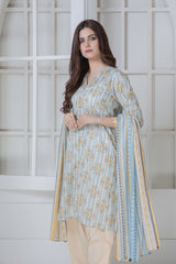 Bonanza Satrangi Blue Lawn Suit Ask223p39 Eid Pret 2022