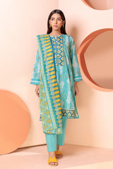 Bonanza Satrangi Terqise Lawn Suit Ask223p41 Eid Pret 2022