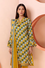 Bonanza Satrangi Yellow Lawn Suit Ask223p46 Eid Pret 2022