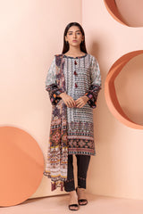 Bonanza Satrangi Gray Lawn Suit Ask223p48 Eid Pret 2022