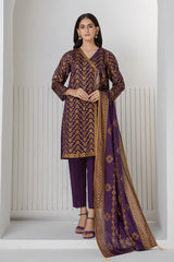 Bonanza Satrangi Purple Lawn Suit Ask223p50 Eid Pret 2022