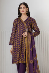 Bonanza Satrangi Purple Lawn Suit Ask223p50 Eid Pret 2022