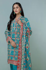 Bonanza Satrangi Teal Lawn Suit Ask223p54 Eid Pret 2022