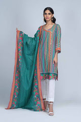 Bonanza Satrangi ASO212P05 GREEN Summer Lawn 2021