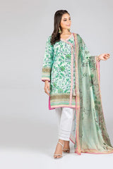 Bonanza Satrangi ASO212P13A L GREEN Summer Lawn 2021