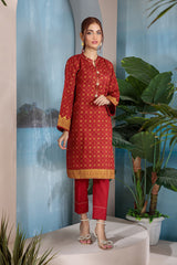 Bonanza Satrangi Red Lawn Suit Aso222p01 Summer Collection 2022