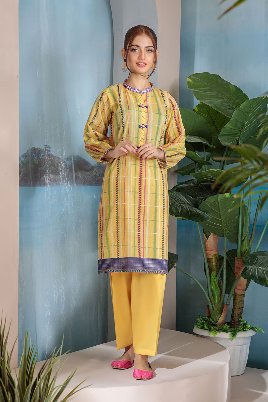 Bonanza Satrangi Aso222p04 Yellow Eid Prints 2022