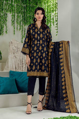 Bonanza Satrangi Black Lawn Suit Aso223p09 Summer Collection 2022