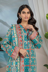 Bonanza Satrangi Aso223p16 Teal Eid Prints 2022