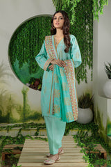 Bonanza Satrangi Aso223p36 L Green Eid Prints 2022