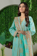 Bonanza Satrangi Aso223p36 L Green Eid Prints 2022