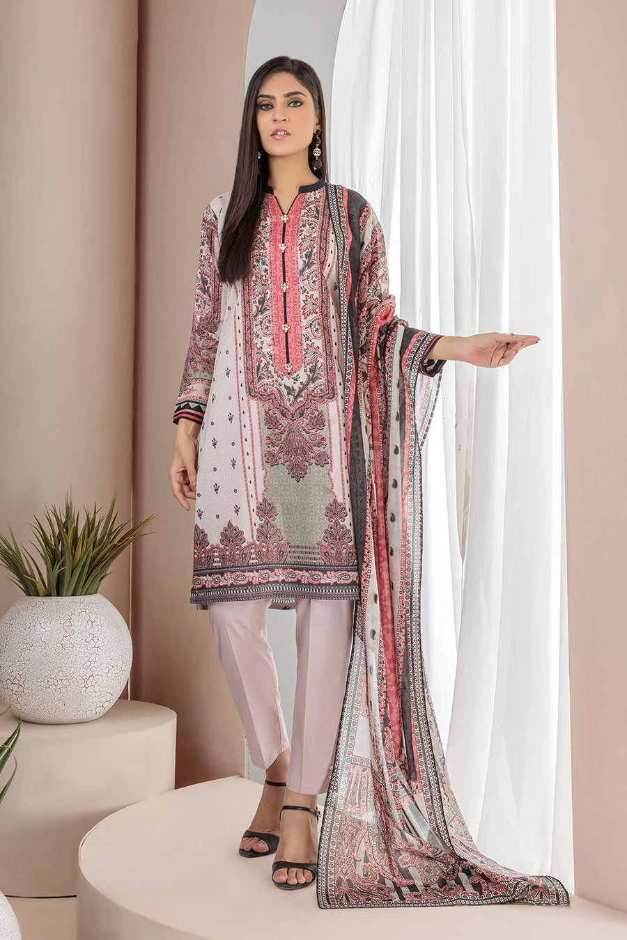 Bonanza Satrangi Aso223p45 Pink Eid Prints 2022