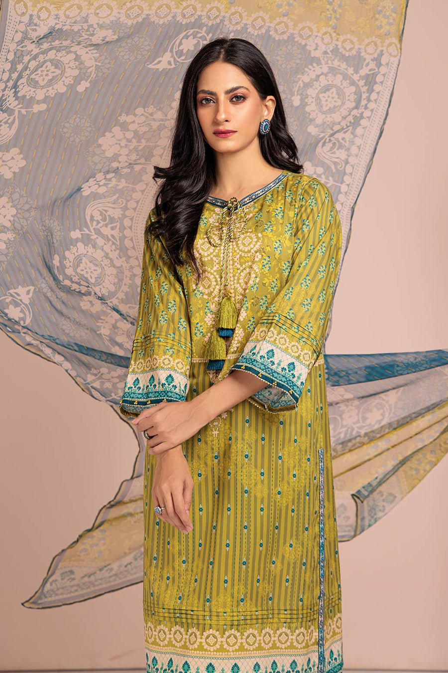 Bonanza Satrangi GREEN FIEST - 3 PC (ASO233P117) Ek Nayee Lehar