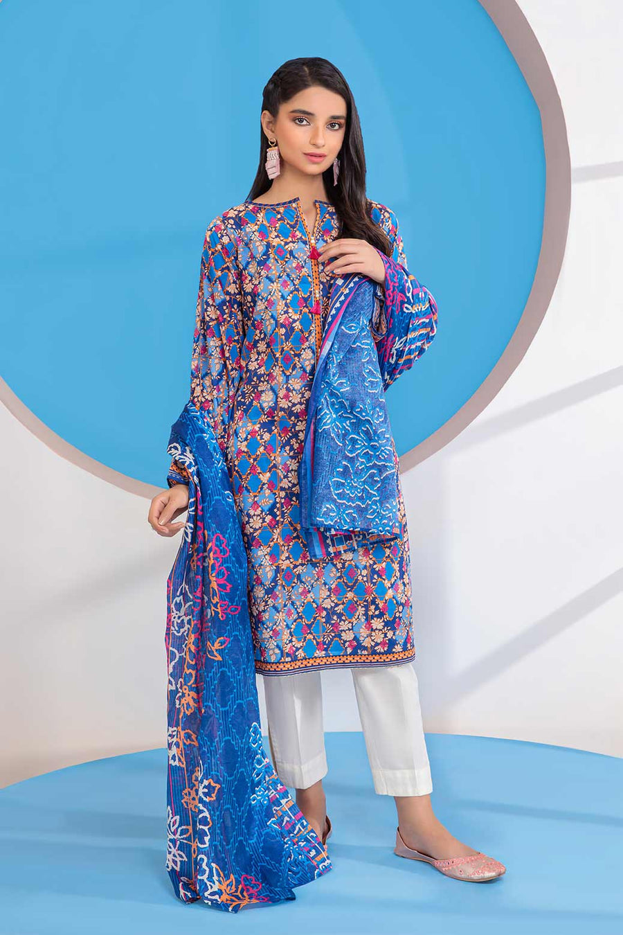 Bonanza Satrangi Asr222p08 Blue Eid Prints 2022