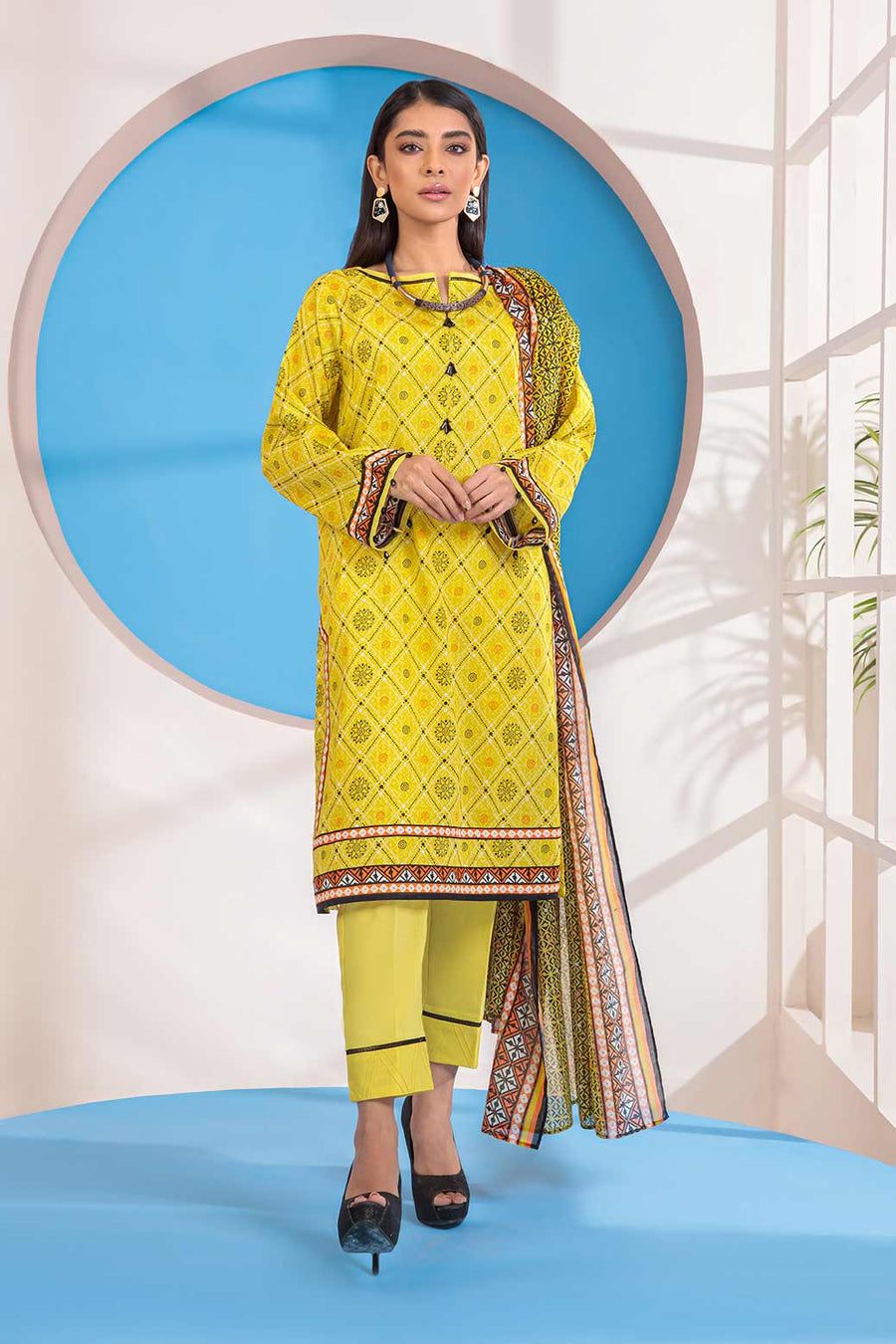 Bonanza Satrangi Asr223p12 Green Eid Prints 2022