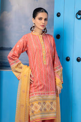 Bonanza Satrangi Asr223p62 Peach Eid Prints 2022