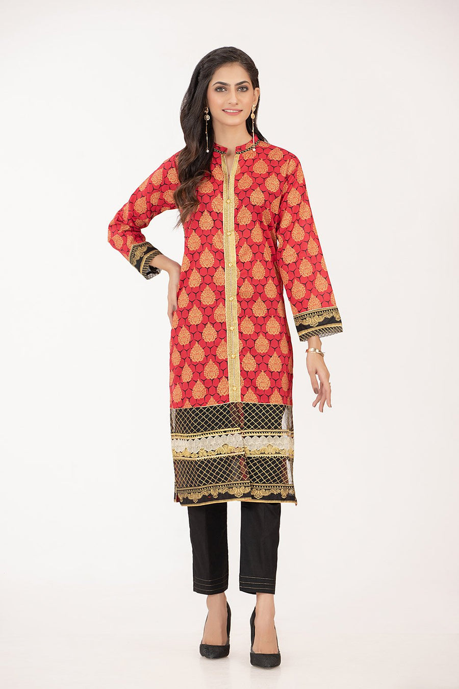 Bonanza Satrangi Red Lawn Suit Bssk212p18 Eid Pret 2022