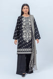 Beechtree Midnight Black-Embroidered-3P-Cambric Winter Collection