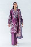 Beechtree Purple Charisma-Embroidered-3P-Khaddar Winter Collection