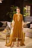 Dhanak DL-0282 Mustard 3pcs Velvet Vol 2