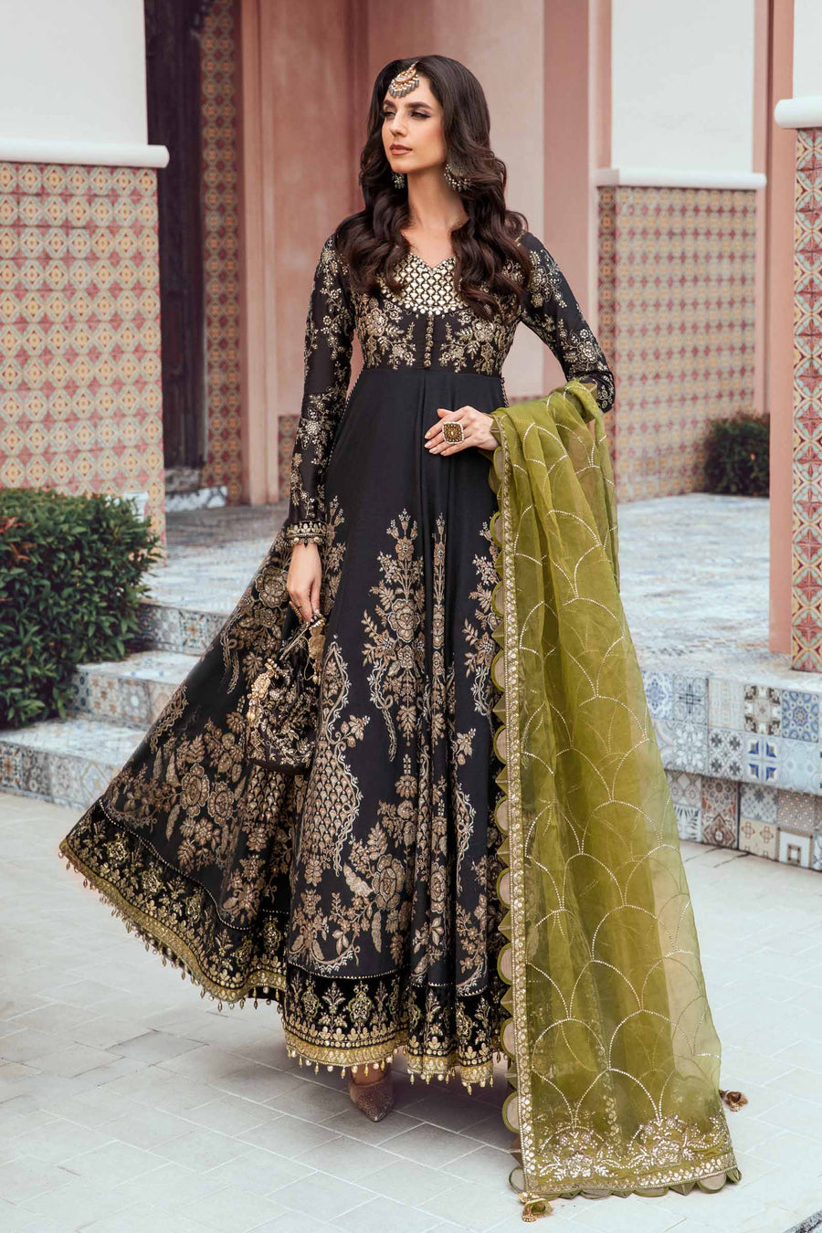 Maria B Black CST-703 Sateen Collection Sara Clothes Maria B Black CST-703 Sateen Collection Sara Clothes