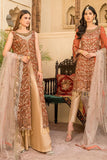 D-09 Folksy Gold Maryams Chiffon Collection 2021