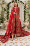 Maryams  D-02  Crimson Red Chiffon Vol 23 