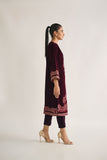 Dhanak DA 1683 Maroon Embroidered Kurta Velvet Vol II