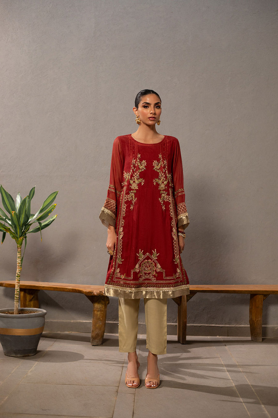 Dhanak DA-2060 Rust Spring Summer Pret Collection 2024