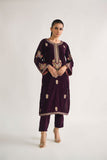 Dhanak DA 2104 Purple Embroidered Kurta With Trouser Velvet Vol II