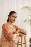 Dhanak DC-0421 L-peach Embroidered Kurta Casual Cotton Prets 2022