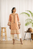 Dhanak DC-0421 L-peach Embroidered Kurta Casual Cotton Prets 2022