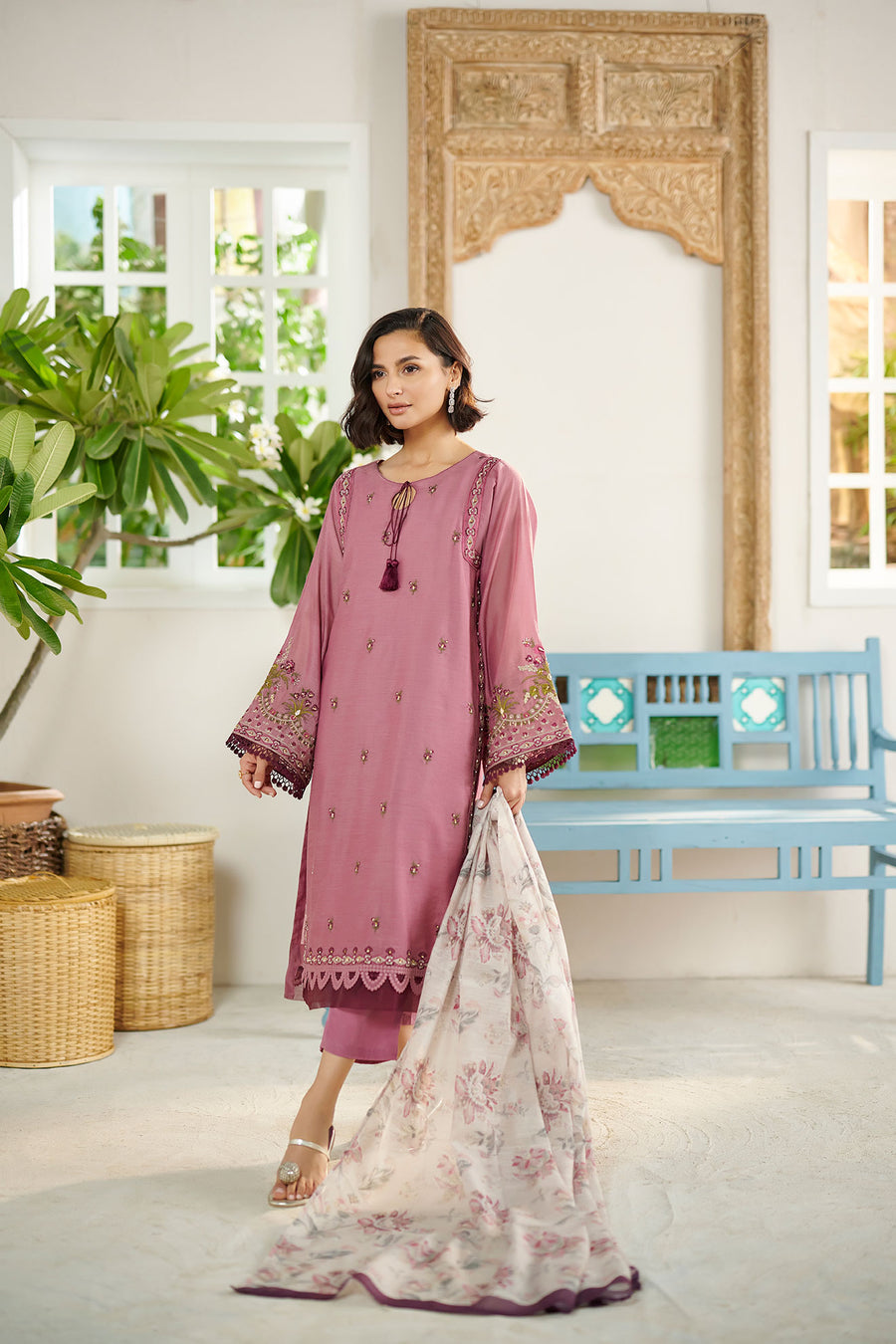 Dhanak DA 1610 Green Embroidered Kurta Festive Eid RTW 2022