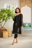 Dhanak DC 2088 Black 2pcs Embroidered Kurta With Trouser Festive Eid RTW 2022