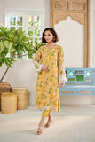 Dhanak DC 2093 L Grey 2pcs Embroidered Kurta With Trouser Festive Eid RTW 2022