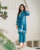 Dhanak DC-2273 Turquoise Blue Soie Luxury Silk Tunics