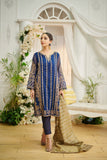 Dhanak DL 0195 Blue 3pcs Eid Edits 2022