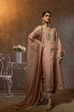 Dhanak Dl-0215 Rust 3pcs Festive Signature & Luxury Statements