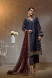 Dhanak Dl-0228 Blue 3pcs Festive Signature & Luxury Statements