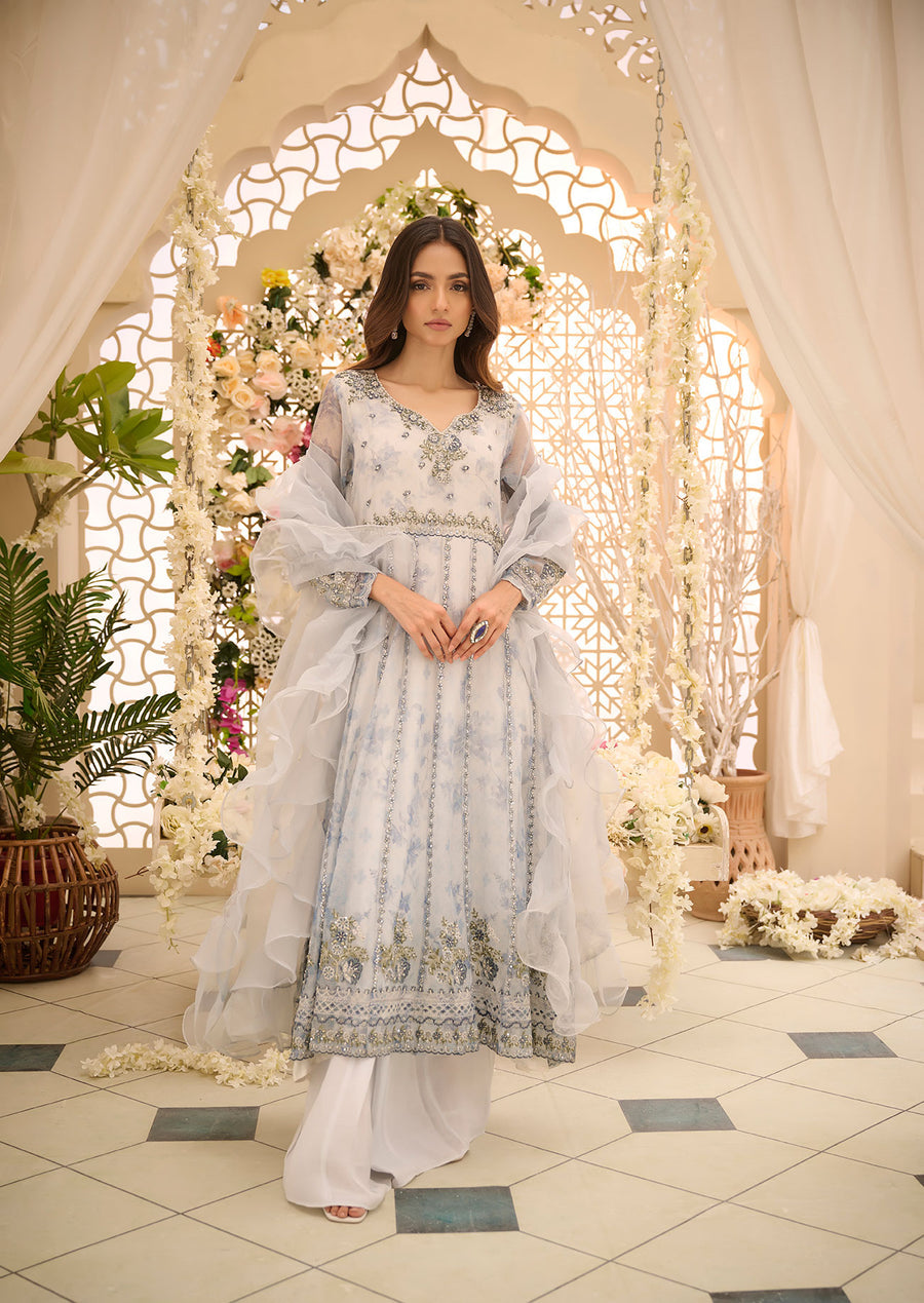 dl dress luxury Dhanak DL-0264 Grey Luxury Pret 2024 – Sara Clothes
