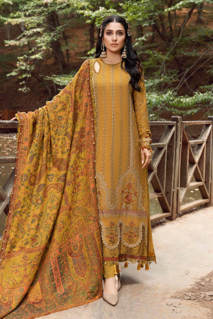 Maria B Mustard DL-1110 Winter Linen Collection – Sara Clothes