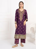 Lime Light 2 Piece Jacquard Suit-Embroidered Winter Collection