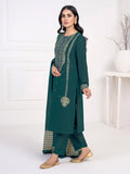 Lime Light 3 Piece Raw Silk Suit-Embroidered Winter Collection