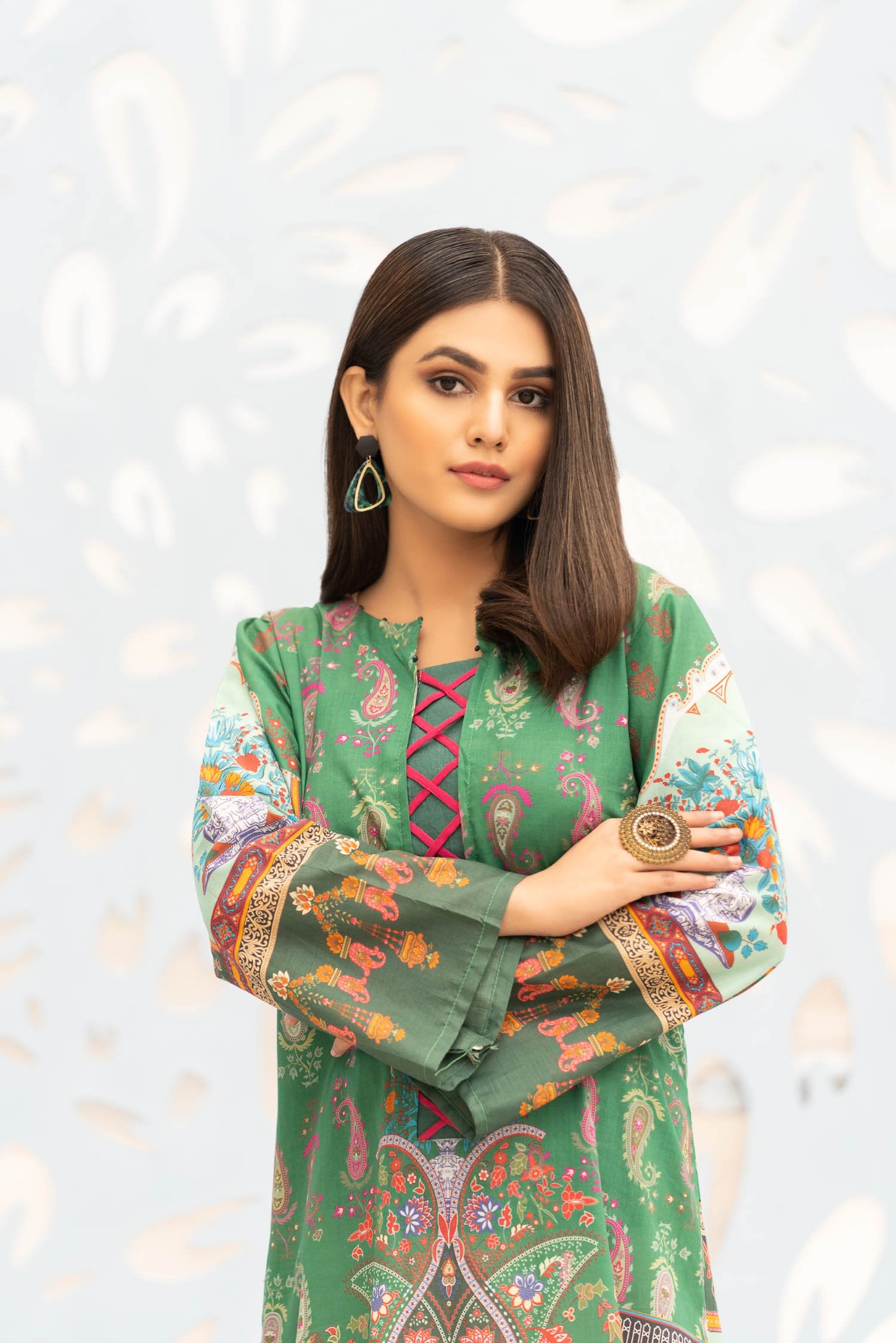 Adans Libas Phelish Digital Printed Stitched Lawn Kurti 2 021 Sara Clothes