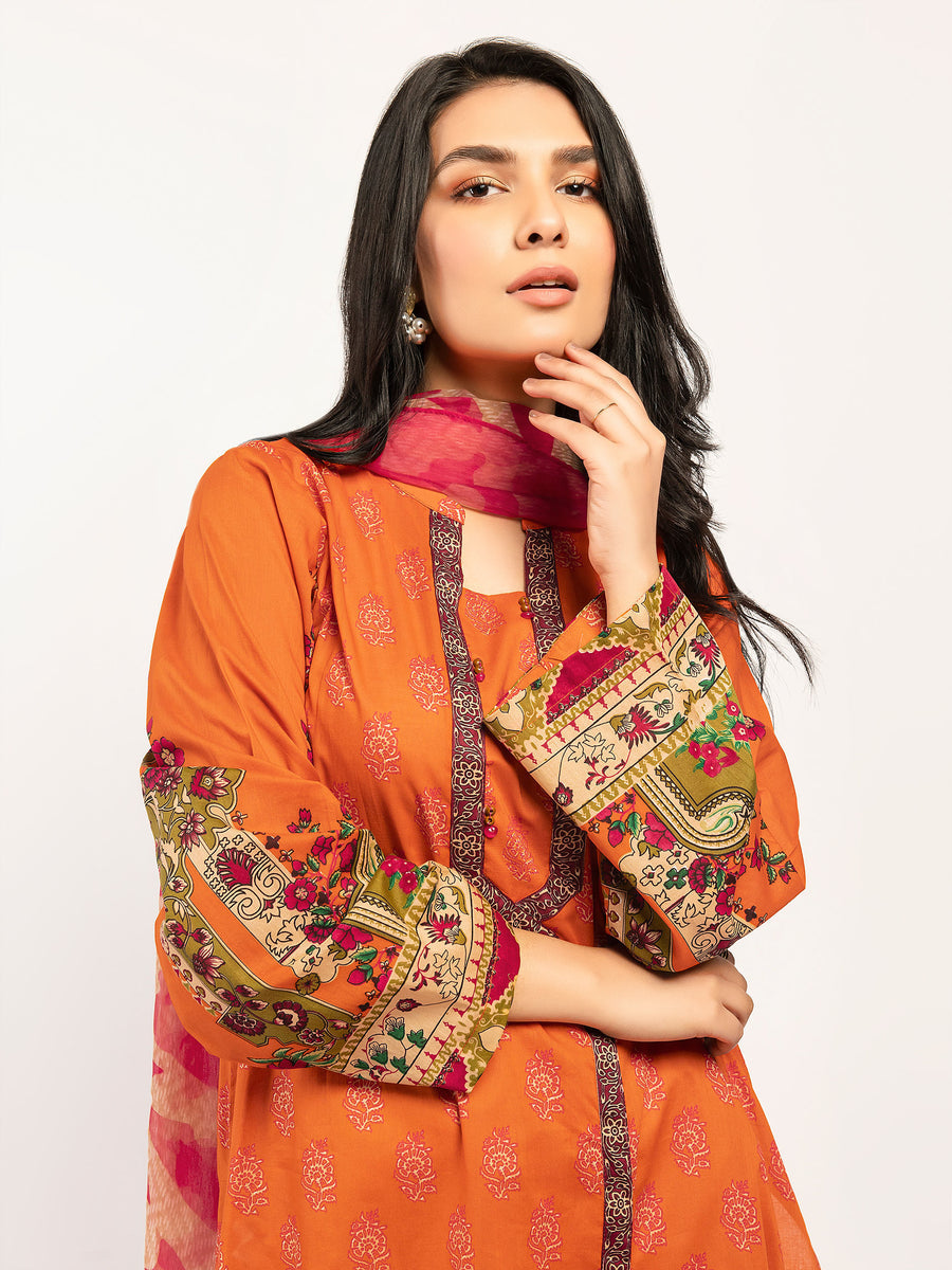 limelight orange dress Limelight Orange u1508su 2pc Summer Printed 2022 Sara Clothes