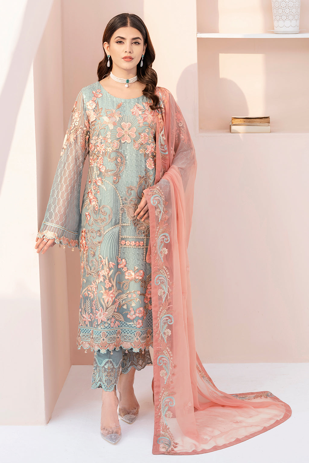 Ramsha A-612 Chiffon Chevron Collection 2024