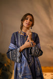 Dhanak DU 3112 Navy Blue Khaddar 3pcs Winter Tales