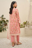 Dhanak DU-3141 Peach Summer Basics Embroidered Lawn